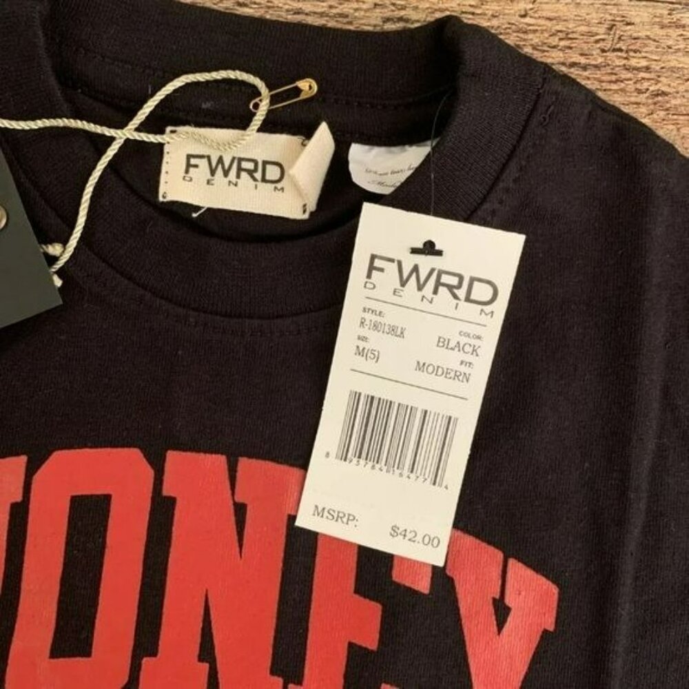 Fwrd Boy's T-Shirt Embroidered Baller Bear Money Nwt M (5) — image 3 of 6